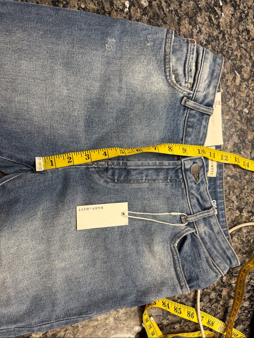 Warp + Weft CDC Paris Cigarette LBlue Slim Straight denim Jeans NWT 27 - Picture 10 of 13